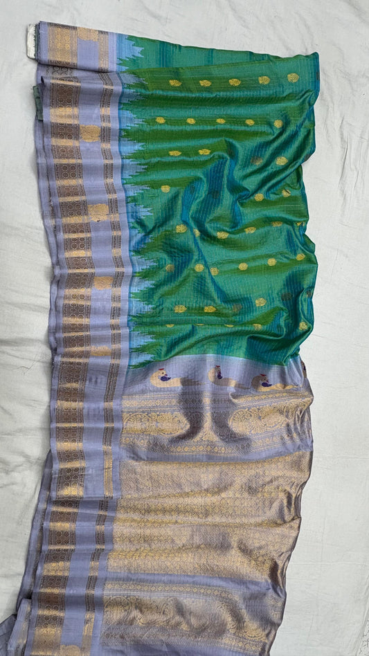 GADWAL PATTU GAP BORDER BUTA SAREES
