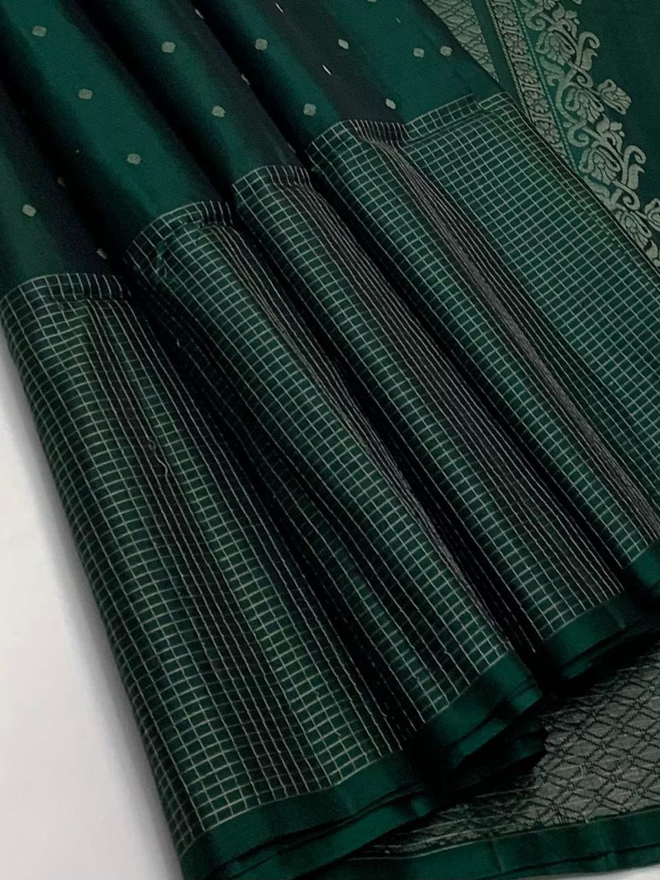 KANCHIPURAM JAQUARD BORDER SOFT SILK SAREES
