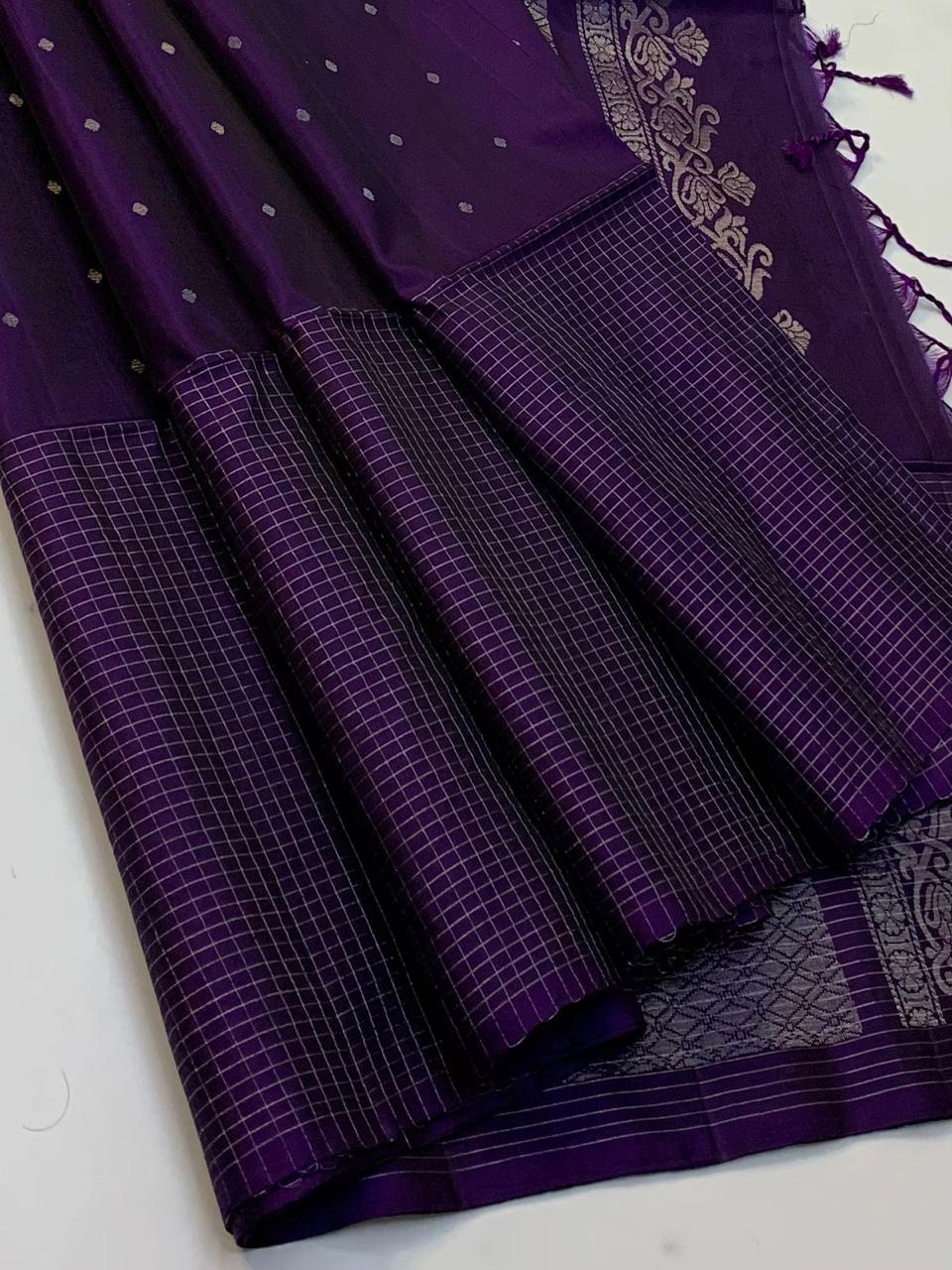 KANCHIPURAM JAQUARD BORDER SOFT SILK SAREES