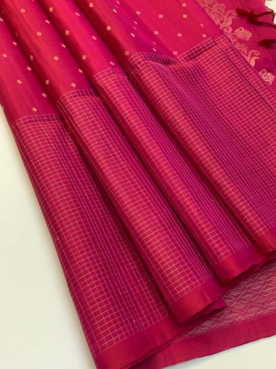 KANCHIPURAM JAQUARD BORDER SOFT SILK SAREES