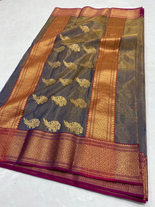 CHANDERI SAREE TISSUE KATAN SILK
