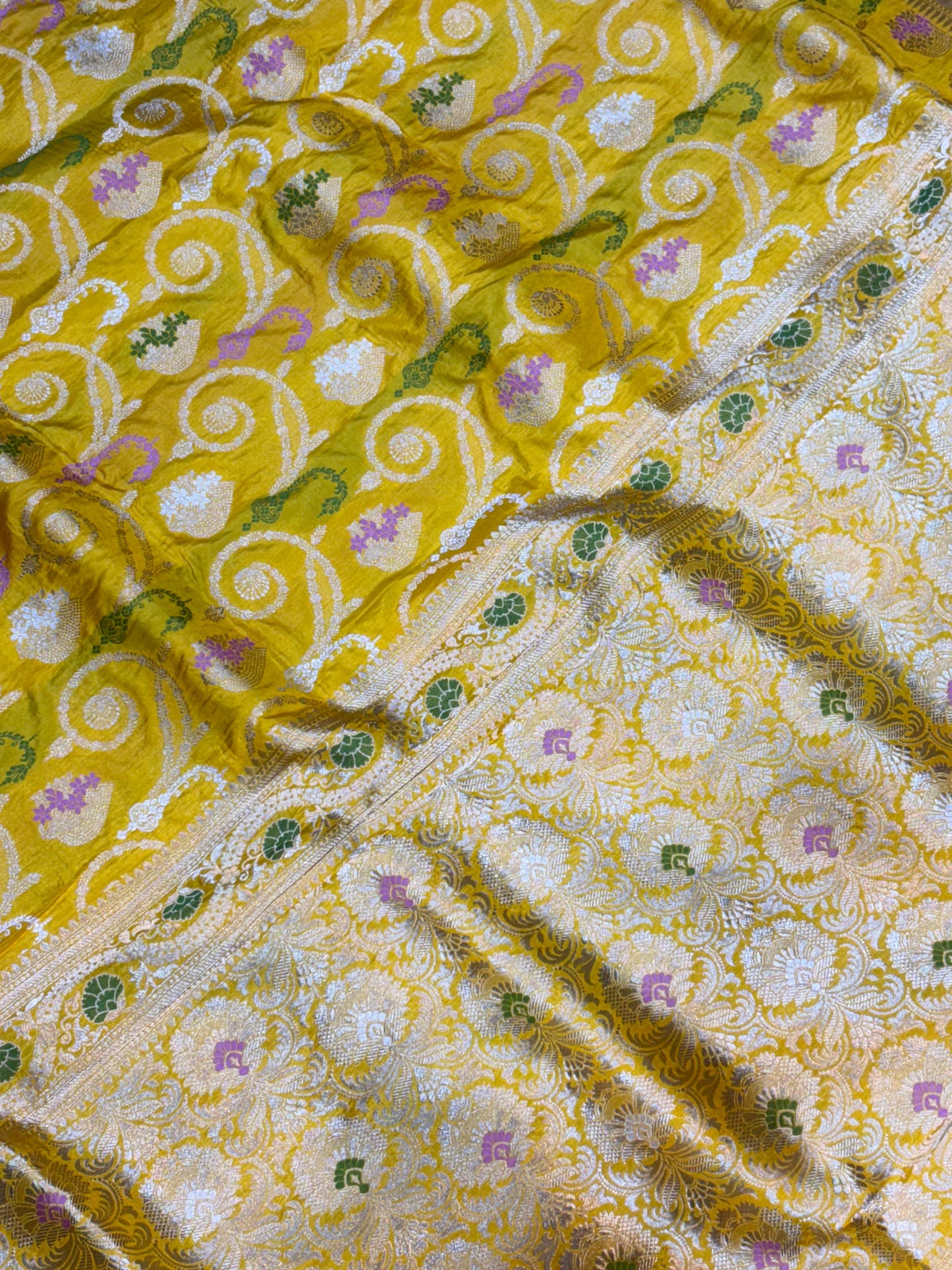 BANARASI SILK KATAN ALFI MEENA FLOWER DESIGN EXCLUSIVE SAREE
