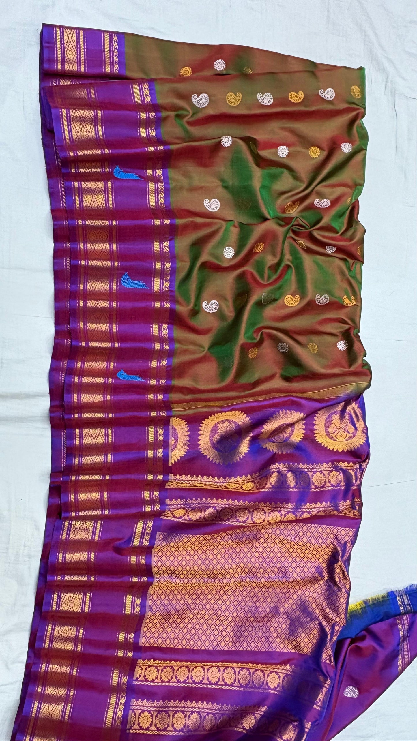 GADWAL PATTU GAP BORDER BUTA SAREES