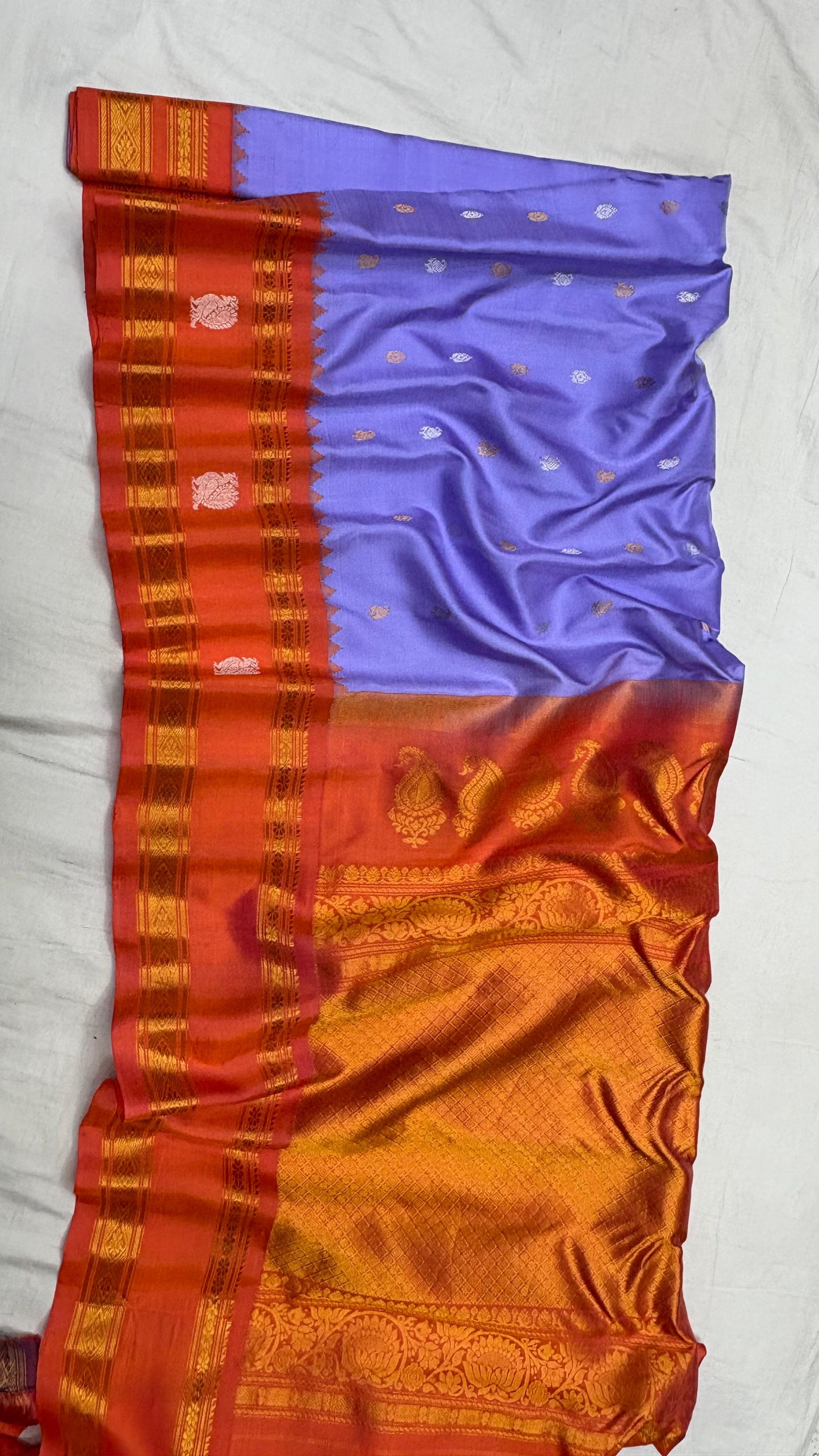 GADWAL PATTU GAP BORDER BUTA SAREES
