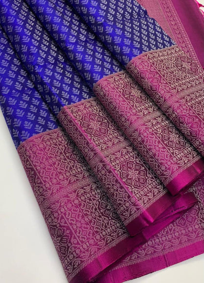 KANCHIPURAM JAQUARD BORDER SOFT SILK SAREES