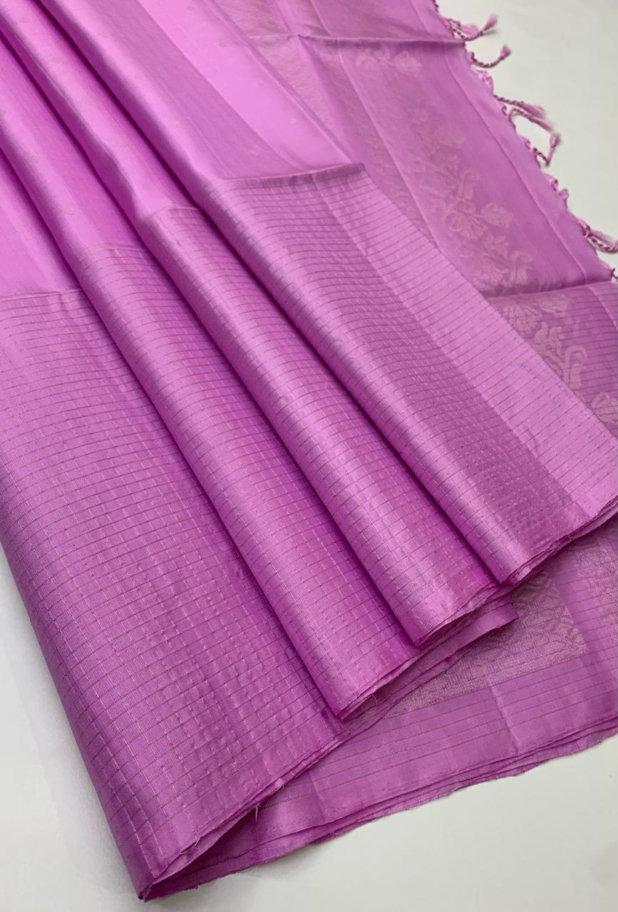 KANCHIPURAM JAQUARD BORDER SOFT SILK SAREES