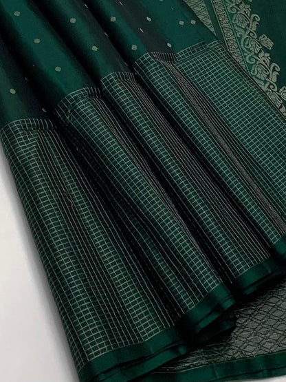 KANCHIPURAM JAQUARD BORDER SOFT SILK SAREES