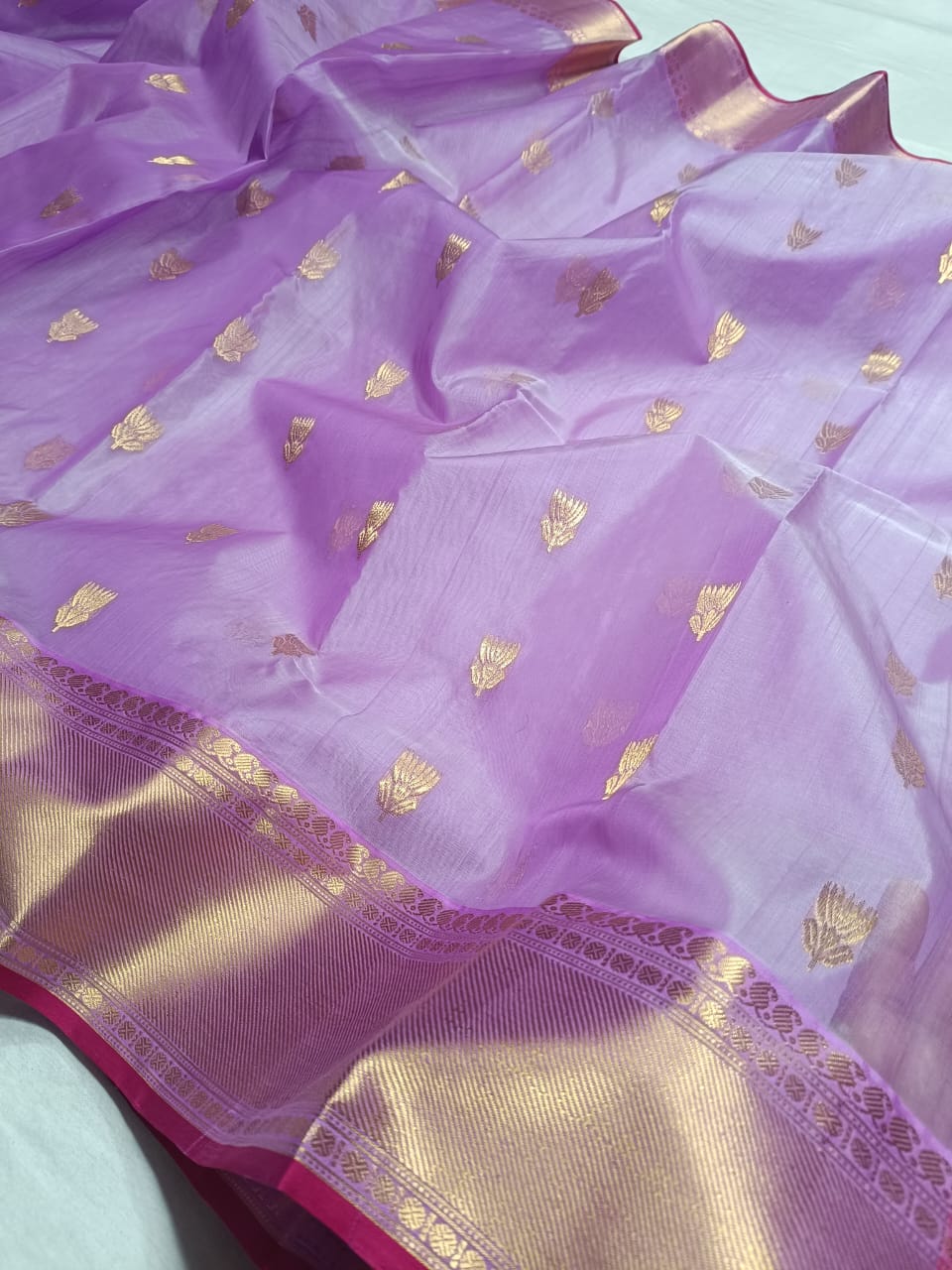 CHANDERI SAREE PURE KATAN SILK