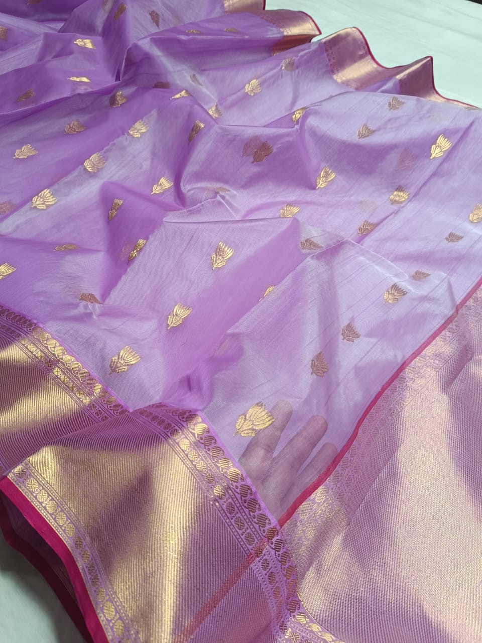 CHANDERI SAREE PURE KATAN SILK