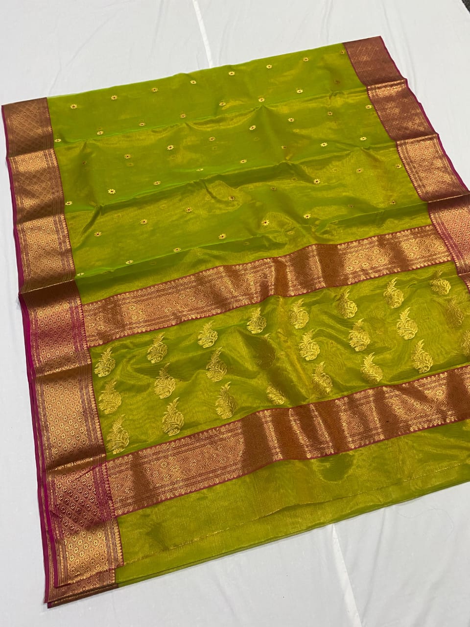 CHANDERI SAREE TISSUE KATAN SILK
