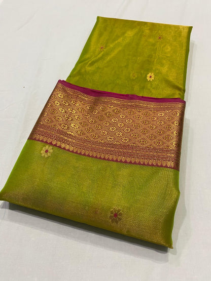 CHANDERI SAREE TISSUE KATAN SILK