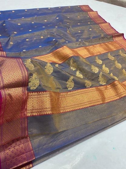 CHANDERI SAREE TISSUE KATAN SILK