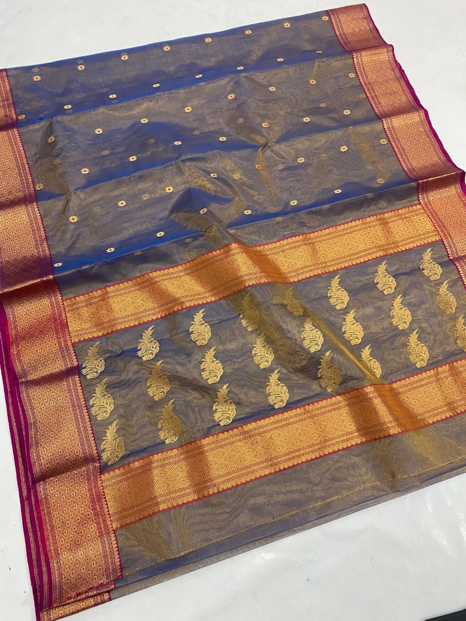 CHANDERI SAREE TISSUE KATAN SILK