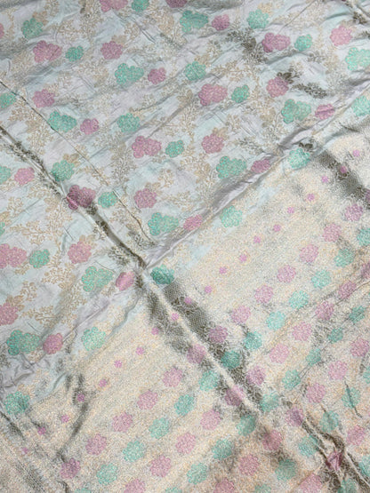 BANARASI SILK KATAN ALFI MEENA FLOWER DESIGN EXCLUSIVE SAREE