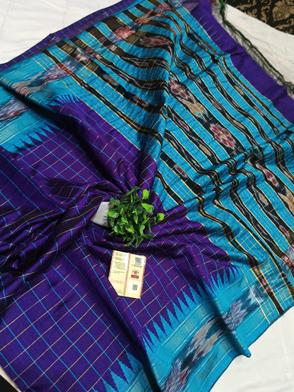 RAW SILK SAREE WITH CONTRAST BLOUSE