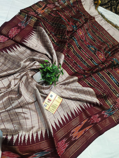RAW SILK SAREE WITH CONTRAST BLOUSE