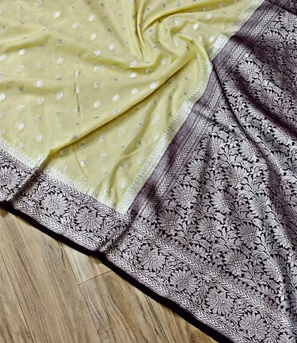 BANARASI HANDLOOM SEMI KATAN GEORGETTE SAREE