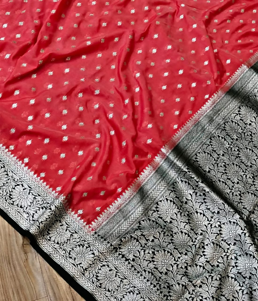 BANARASI HANDLOOM SEMI KATAN GEORGETTE SAREE