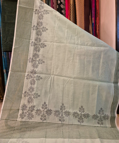 Handblock Printed Supernet kota sarees