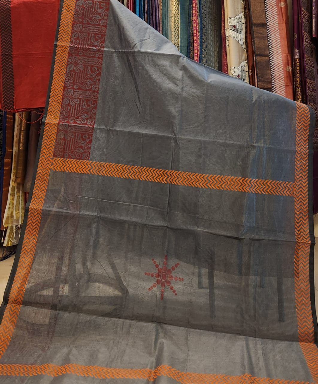 Handblock Printed Supernet kota sarees