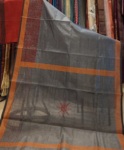 Handblock Printed Supernet kota sarees