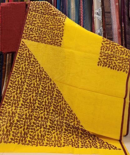 Handblock Printed Supernet kota sarees